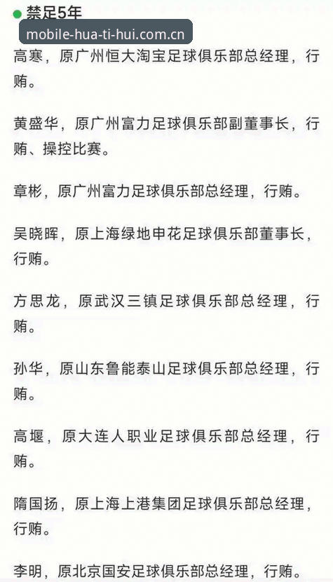 深度揭秘：足协第三批禁足名单背后的足球腐败风暴